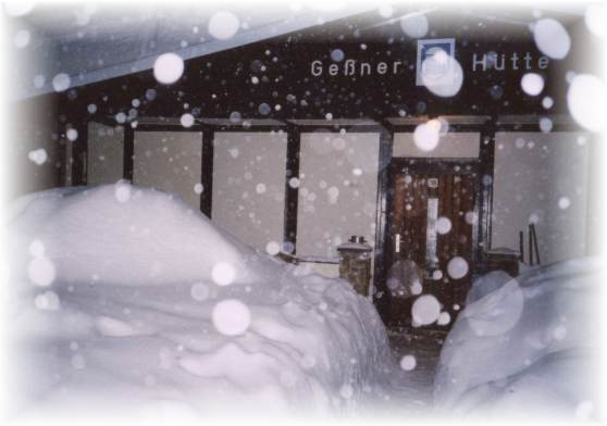 Skihütte Gehlberg im Schnee